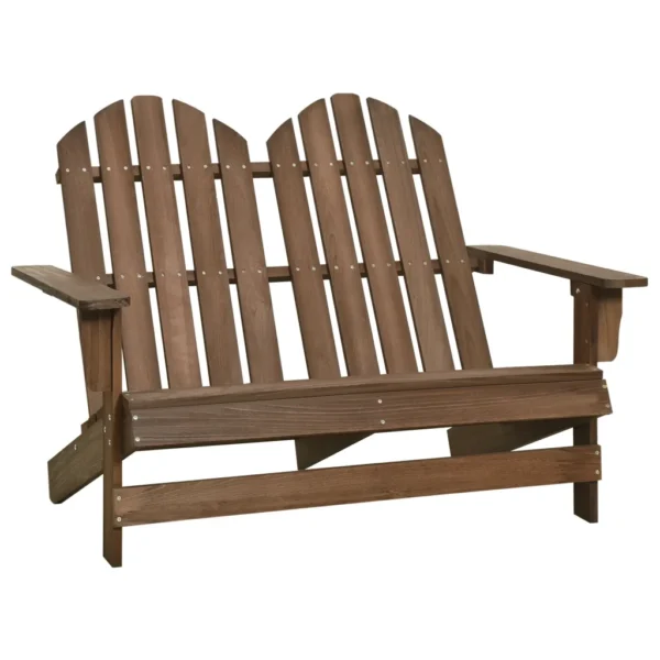 Gartenbank Adirondack Massivholz Tanne Braun