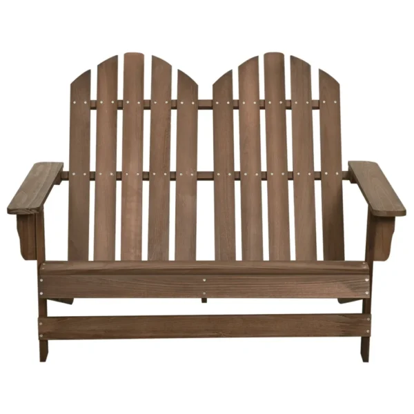 Gartenbank Adirondack Massivholz Tanne Braun – Bild 2