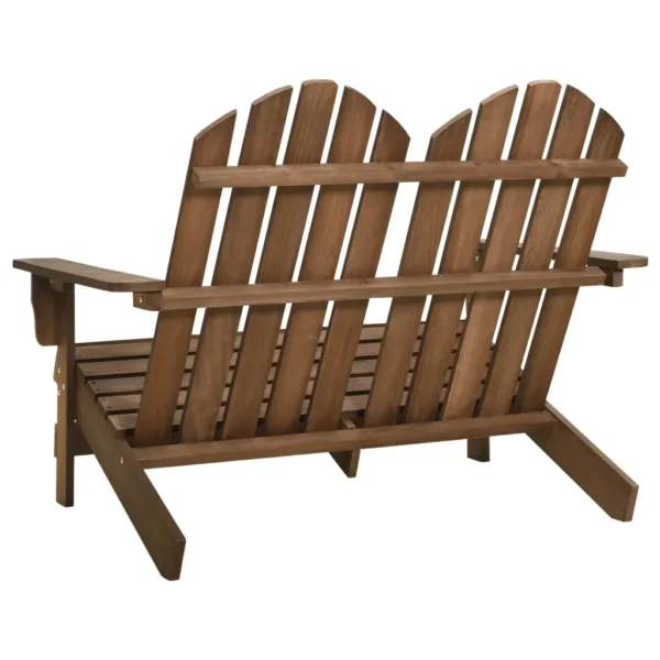 Gartenbank Adirondack Massivholz Tanne Braun – Bild 4