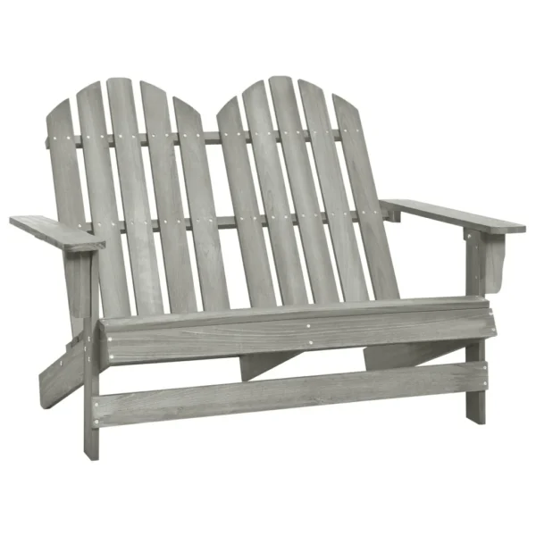 Gartenbank Adirondack Massivholz Tanne Grau