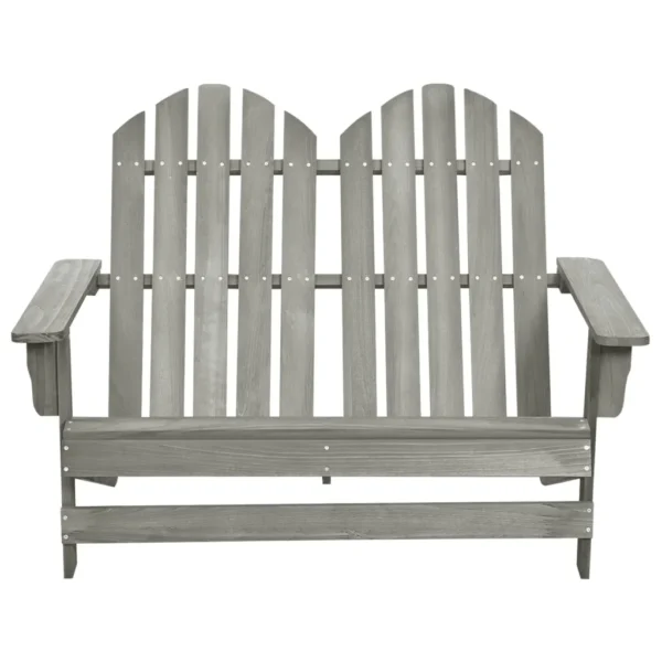 Gartenbank Adirondack Massivholz Tanne Grau – Bild 2