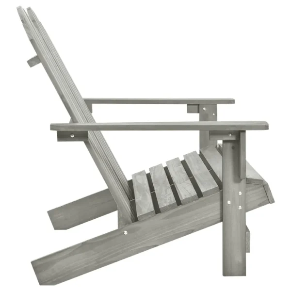 Gartenbank Adirondack Massivholz Tanne Grau – Bild 3