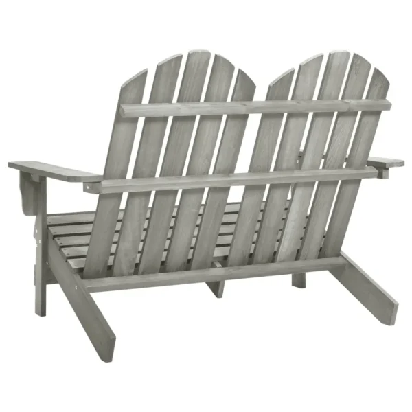 Gartenbank Adirondack Massivholz Tanne Grau – Bild 4