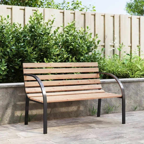 Gartenbank Holz und Eisen (120 cm)