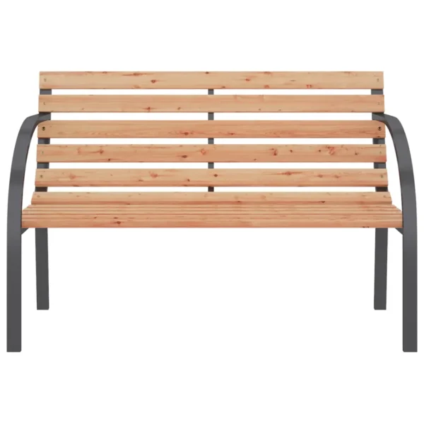 Gartenbank Holz und Eisen (120 cm) – Bild 3