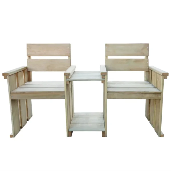Gartenbank Kiefernholz Imprägniert (150 cm) – Bild 2