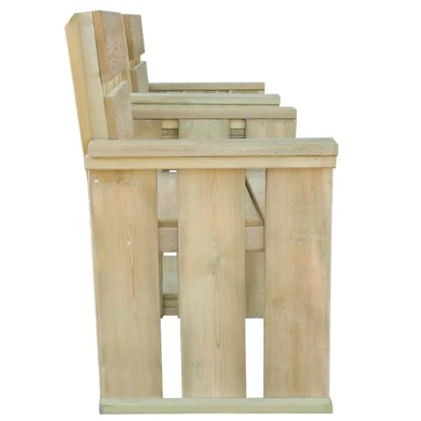 Gartenbank Kiefernholz Imprägniert (150 cm) – Bild 3