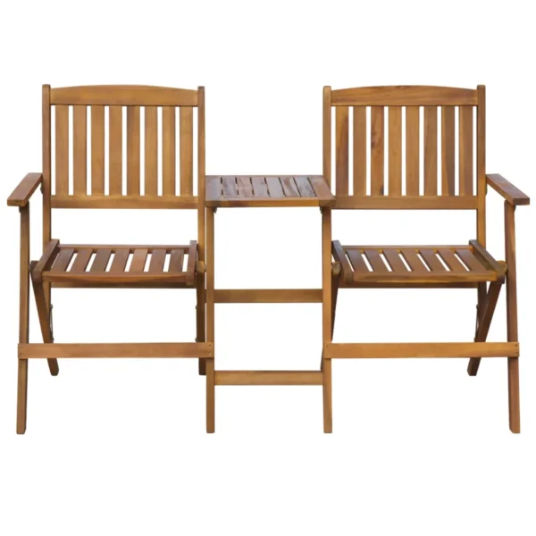 Gartenbank Klappbar Massivholz Akazie (140 cm) – Bild 2