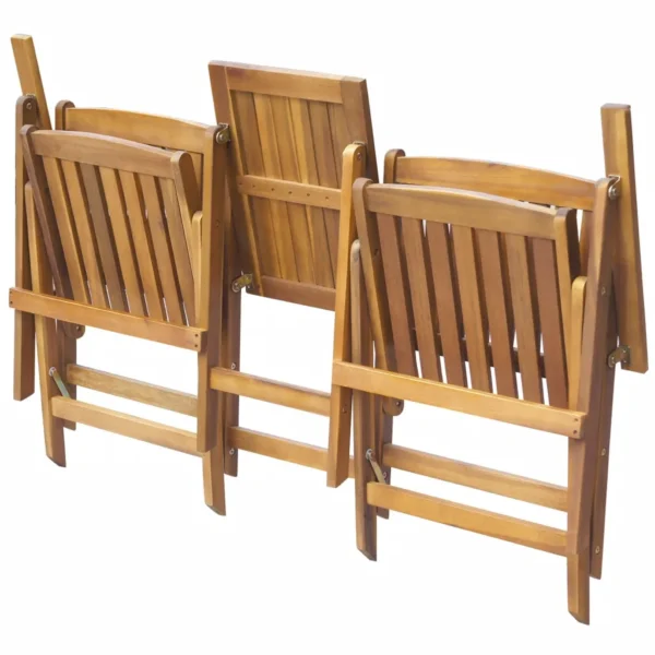 Gartenbank Klappbar Massivholz Akazie (140 cm) – Bild 3