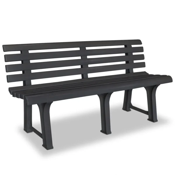 Gartenbank Kunststoff Anthrazit (145,5 cm)