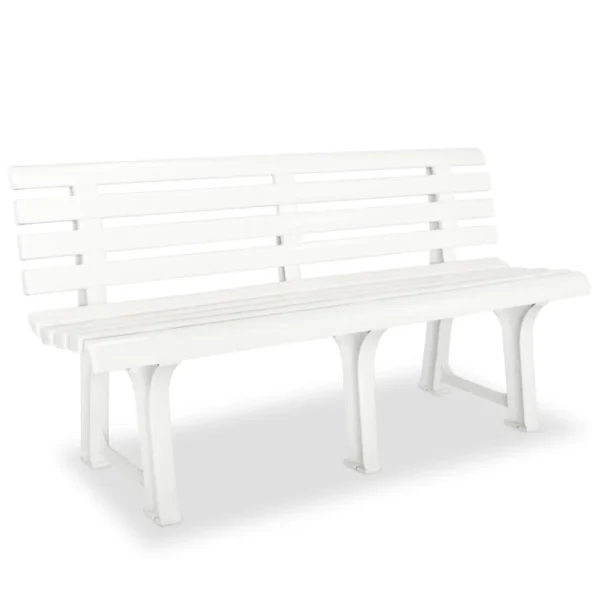 Gartenbank Kunststoff Weiß (145,5 cm)