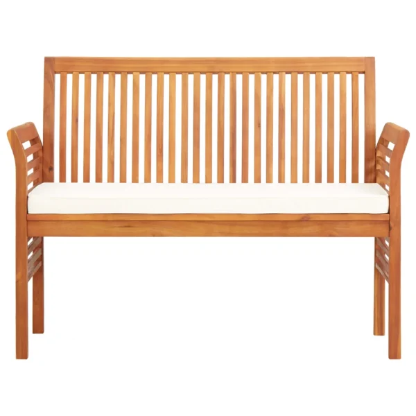 Gartenbank Massivholz Akazie (120 cm) – Bild 2