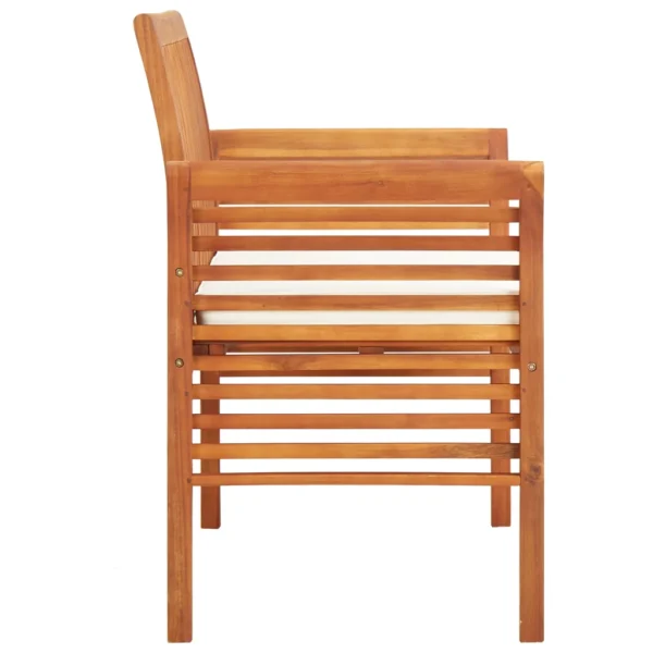Gartenbank Massivholz Akazie (120 cm) – Bild 3