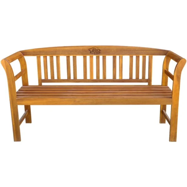 Gartenbank Massivholz Akazie (157 cm) – Bild 2