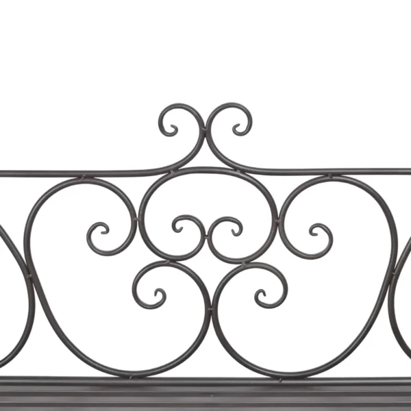 Gartenbank Stahl Antik Braun (132 cm ) – Bild 4