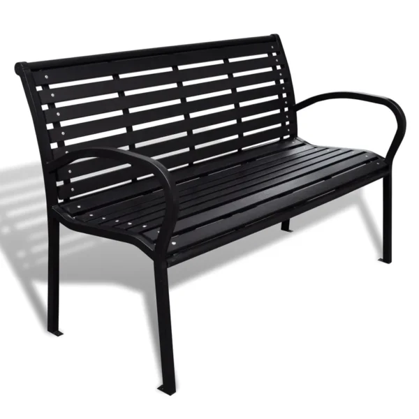 Gartenbank Stahl und WPC (125 cm)