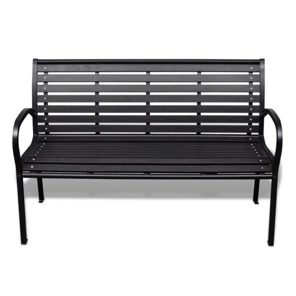 Gartenbank Stahl und WPC (125 cm) – Bild 2