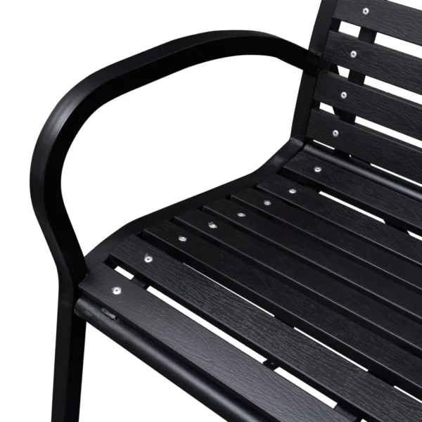 Gartenbank Stahl und WPC (125 cm) – Bild 3