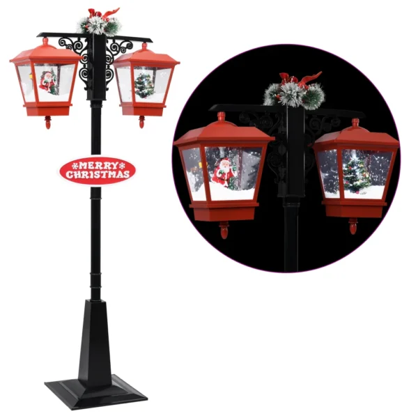 Weihnachts-Straßenlampe mit Weihnachtsmann 188 cm