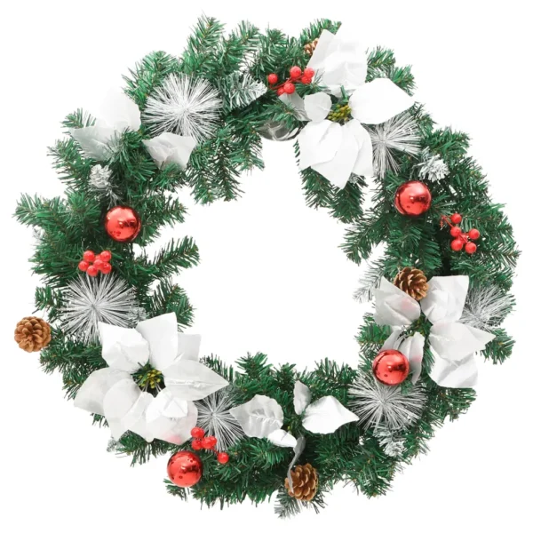 Weihnachtskranz 60 cm Grün mit LED-Leuchten – Bild 3