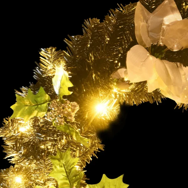 Weihnachtskranz 60 cm Schwarz mit LED-Leuchten – Bild 6