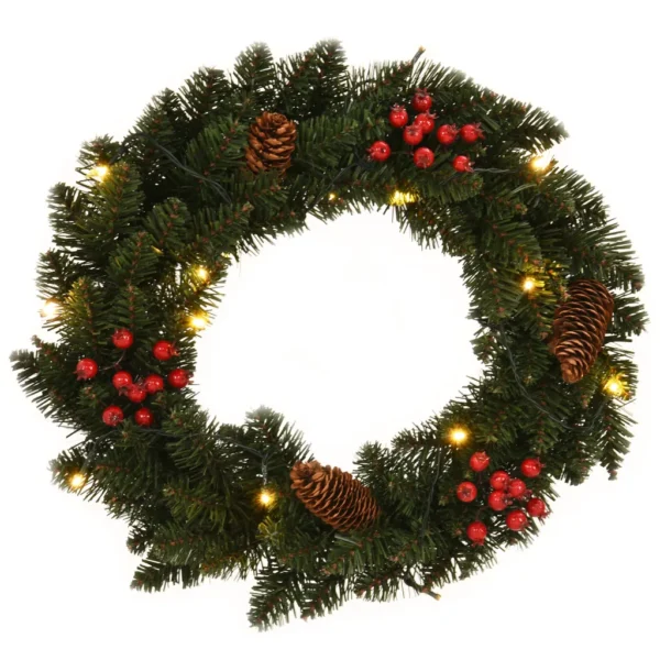 Weihnachtskranze mit Schmuck Grün 45 cm – Bild 2