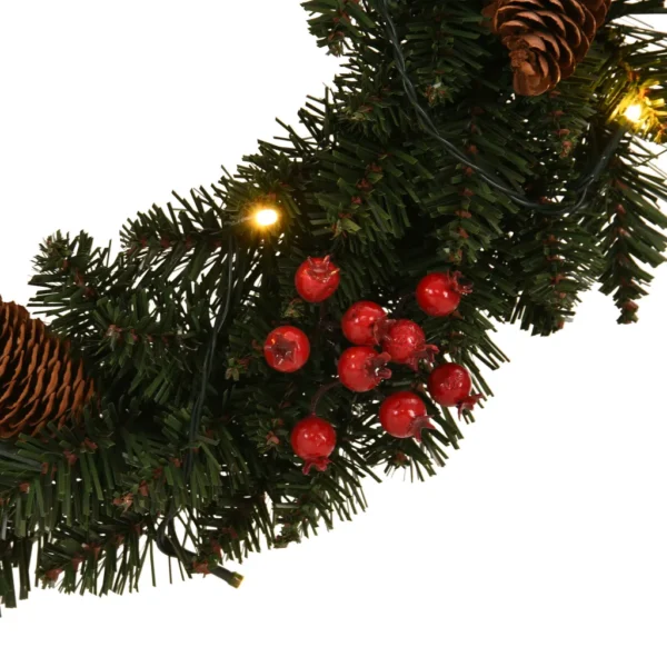 Weihnachtskranze mit Schmuck Grün 45 cm – Bild 3