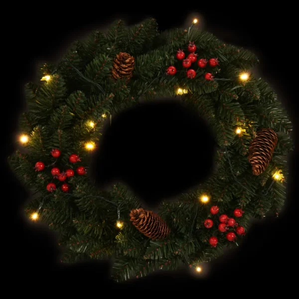 Weihnachtskranze mit Schmuck Grün 45 cm – Bild 4