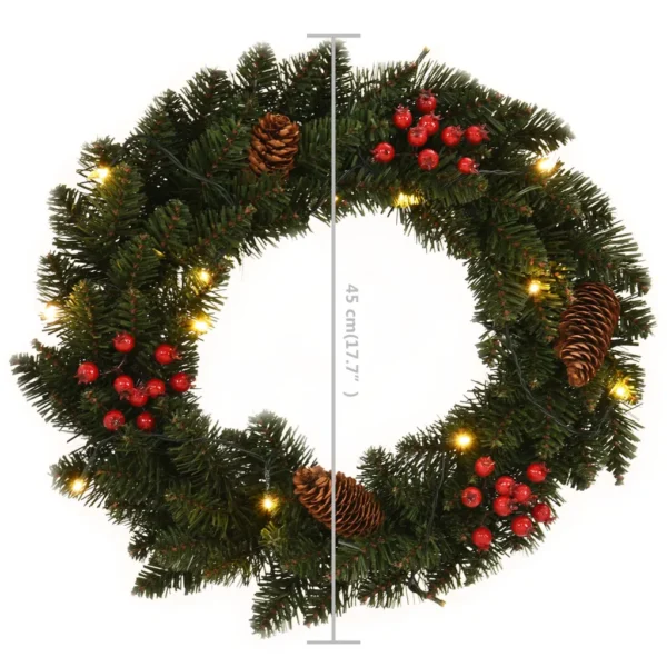 Weihnachtskranze mit Schmuck Grün 45 cm – Bild 7