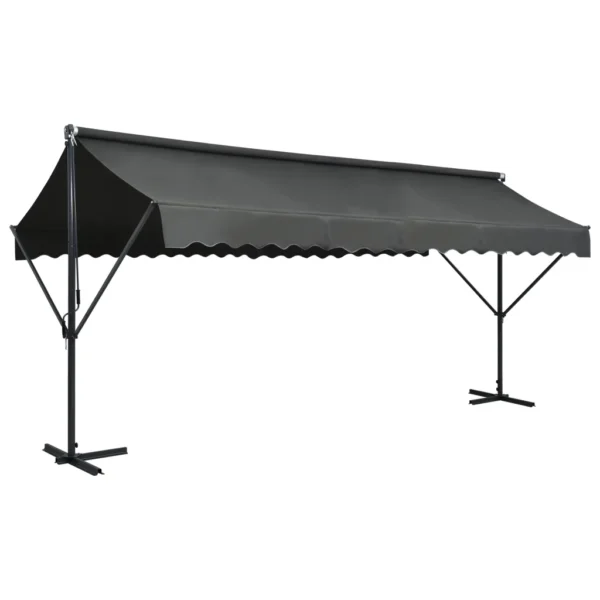 Freistehende Markise 500 x 300 cm Anthrazit