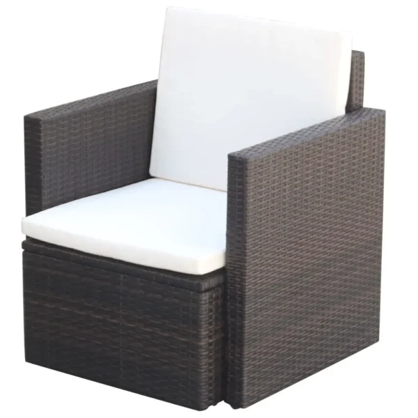 Gartenstuhl aus Poly Rattan Braun