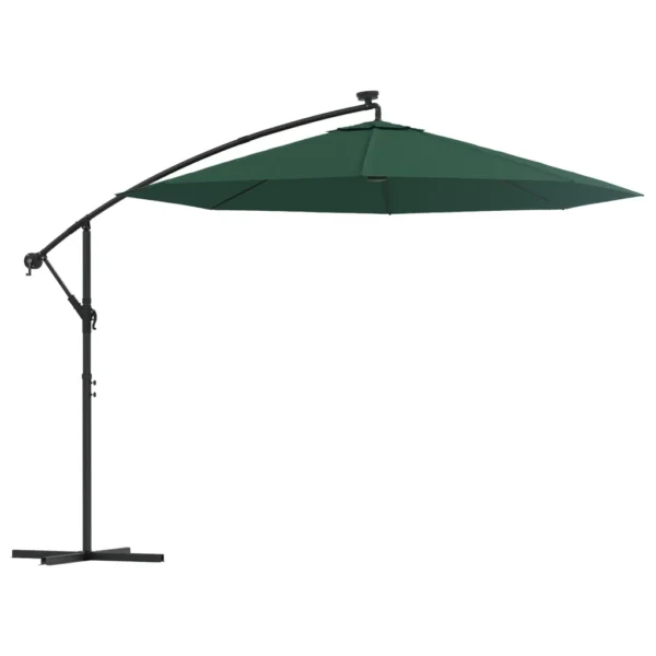 Sonnenschirm Ampel 300 cm Grün mit LED
