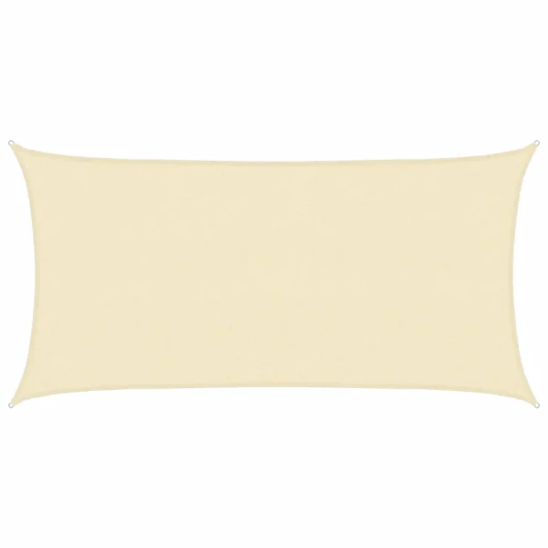Sonnensegel Rechteckig 200 x 400 cm Creme